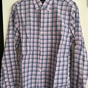 Bonobos Casual Pink and Blue Checkered Shirt